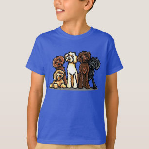 T-shirt Labradoodle Arc-en-ciel
