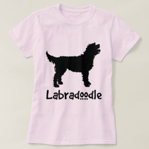 T-shirt Labradoodle avec le texte frais (dans le noir)
