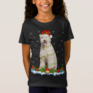 T-Shirt Labradoodle Chien Xmas Éclairage Père Noël Labrado