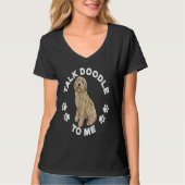 T-shirt Labradoodle Dog Talk Doodle To Me Labradoodle (Devant)