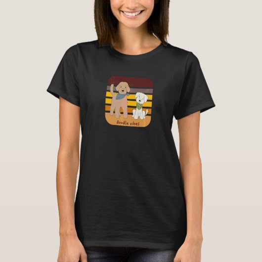 T-shirt Labradoodle Doodle Vibes (Devant)