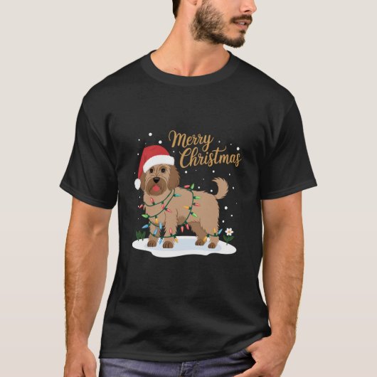 T-shirt Labradoodle Joyeux Noël Funny Noël Amoureux des ch (Devant)