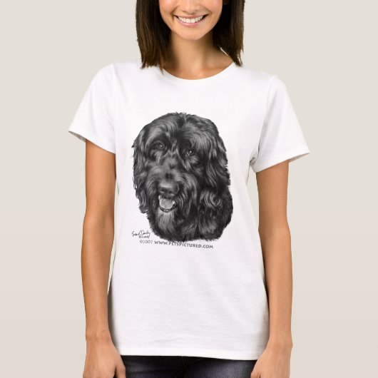 T-shirt Labradoodle noir (Devant)