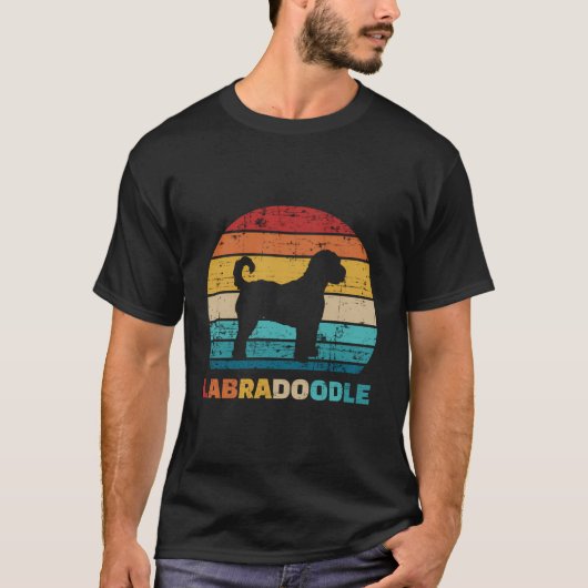 T-shirt Labradoodle Vintage Retro (Devant)