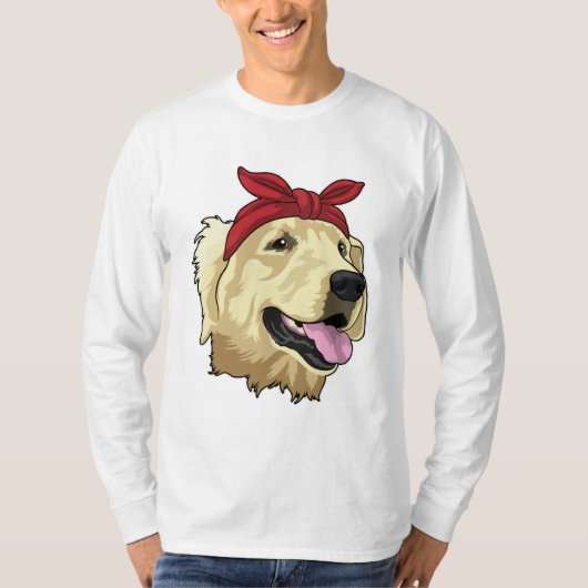 T-shirt Labrador avec Bandana (Devant)
