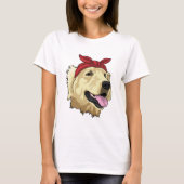 T-shirt Labrador avec Bandana (Devant)