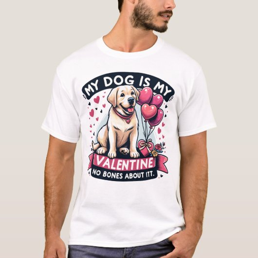 T-shirt Labrador Balloon Buddies - Valentine's Canine (Devant)