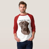 T-shirt Labrador Brown" I Love My Lab" (Devant entier)