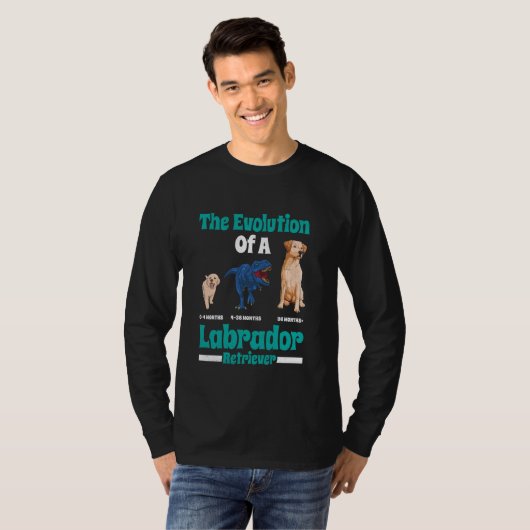 T-shirt Labrador Chien L'ÉVOLUTION D'UN RÉCUPÉRATEUR DE LA (Devant entier)