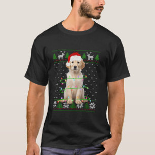T-shirt Labrador Chien Noël Lumières arbre de Noël Amoureu