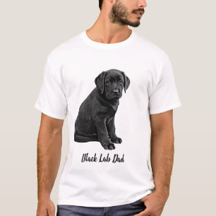T-shirt Labrador Dad - Fête des pères mignon chien - Black