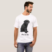 T-shirt Labrador Dad - Fête des pères mignon chien - Black (Devant entier)