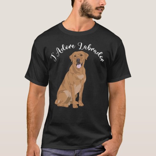 T-shirt Labrador Dog J Adore Labrador (Devant)