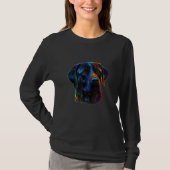 T-shirt Labrador Dog Lab Lover Splash Graffiti Art Pet_2 (Devant)