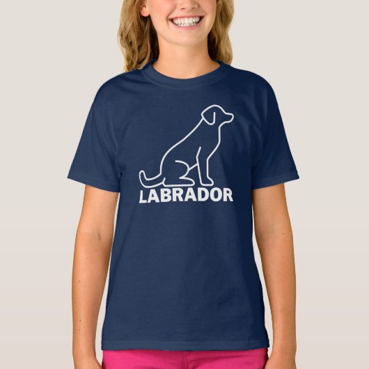 T-shirt Labrador Dog, Labrador Retriever, Red Lab (Devant)