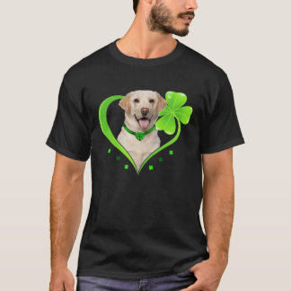 T-shirt Labrador En Coeur Shamrock Jour de la Saint Patric