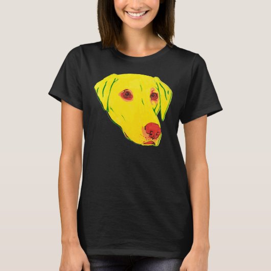 T-shirt Labrador jaune (Devant)