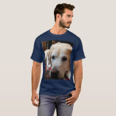 T-shirt Labrador jaune couché (Devant entier)