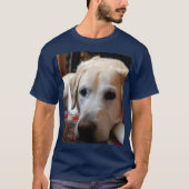 T-shirt Labrador jaune couché (Devant)