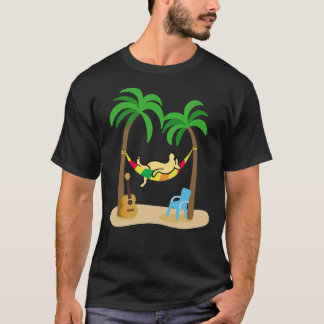 T-shirt Labrador Jaune Dormir Sur Le Hamac