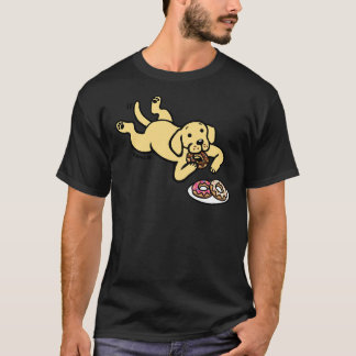 T-shirt Labrador Jaune Et Donuts