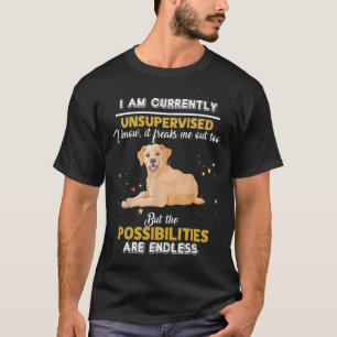 T-shirt Labrador Je Ne Suis Pas Surveillé Je Sais