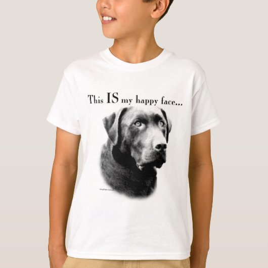 T-shirt Labrador Joyeux visage (Devant)