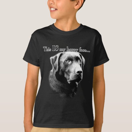 T-shirt Labrador Joyeux visage (Devant)