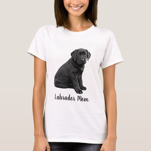T-shirt Labrador Mom - Black Lab Maman (Devant)