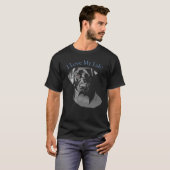 T-shirt Labrador noir, chien d'arrêt (Devant entier)