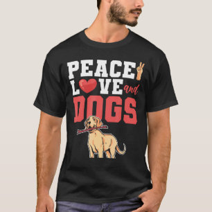 T-shirt Labrador Peace Love Et Chiens