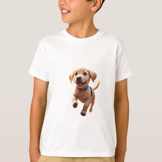 T-shirt Labrador Pup en action (Devant)