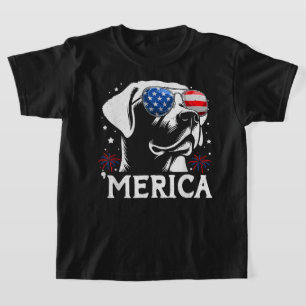 T-shirt Labrador Retriever 4 juillet Merica Patriotic Do