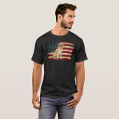 T-shirt Labrador retriever American Flag labdog Animal (Devant entier)