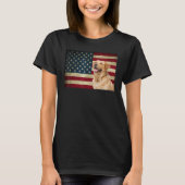 T-shirt Labrador retriever American Flag labdog Animal (Devant)