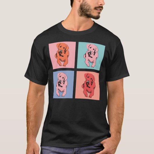 T-shirt Labrador Retriever Andy Warhol Style (Devant)