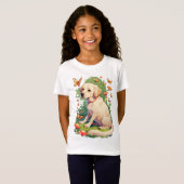 T-Shirt Labrador Retriever avec papillons (Devant entier)