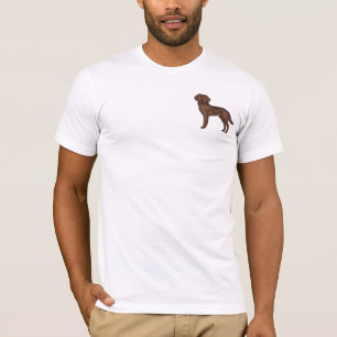 T-shirt Labrador Retriever Brun Chien Lab Cartoon Unique