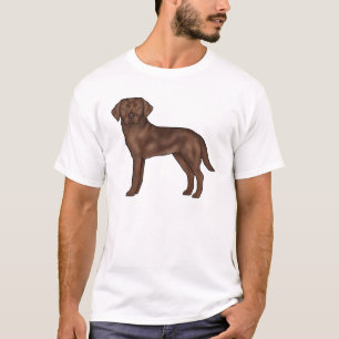 T-shirt Labrador Retriever Cartoon Chocolat Lab Dog Art