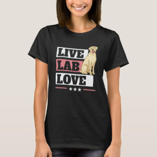 T-shirt Labrador Retriever Chien Amour Labrador Jaune Labr
