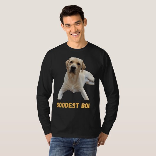 T-shirt Labrador Retriever Chien mignon Chien Good Boi Goo (Devant entier)