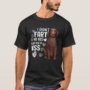 T-shirt Labrador Retriever Chien Pet Fart Blew Bisou