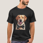 T-shirt Labrador Retriever Chien portant la Cravate du cou<br><div class="desc">Labrador Retriever Chien portant la Cravate de la cou Noir Débardeur de vêtement de cou</div>