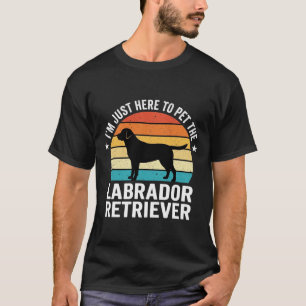 T-shirt Labrador Retriever Chien Rétro Caressant