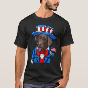 T-shirt Labrador Retriever Chocolat 4 Juillet