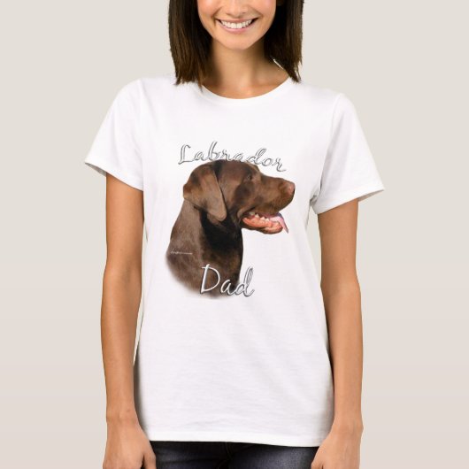 T-shirt Labrador Retriever (chocolat) Papa 2 (Devant)