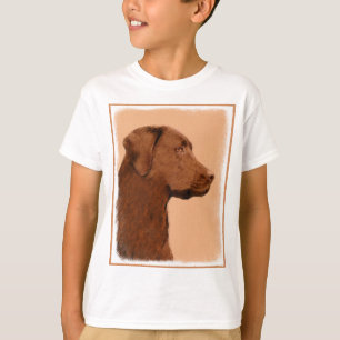 T-shirt Labrador Retriever (Chocolat) Peinture - Chien Art