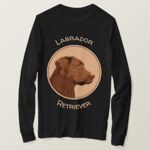 T-shirt Labrador Retriever (Chocolat) Peinture - Chien Art