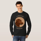 T-shirt Labrador Retriever (Chocolat) Peinture - Chien Art (Devant entier)