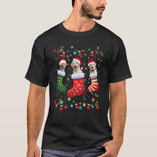 T-shirt Labrador Retriever Christmas Socks  Xmas Pajama La (Devant)